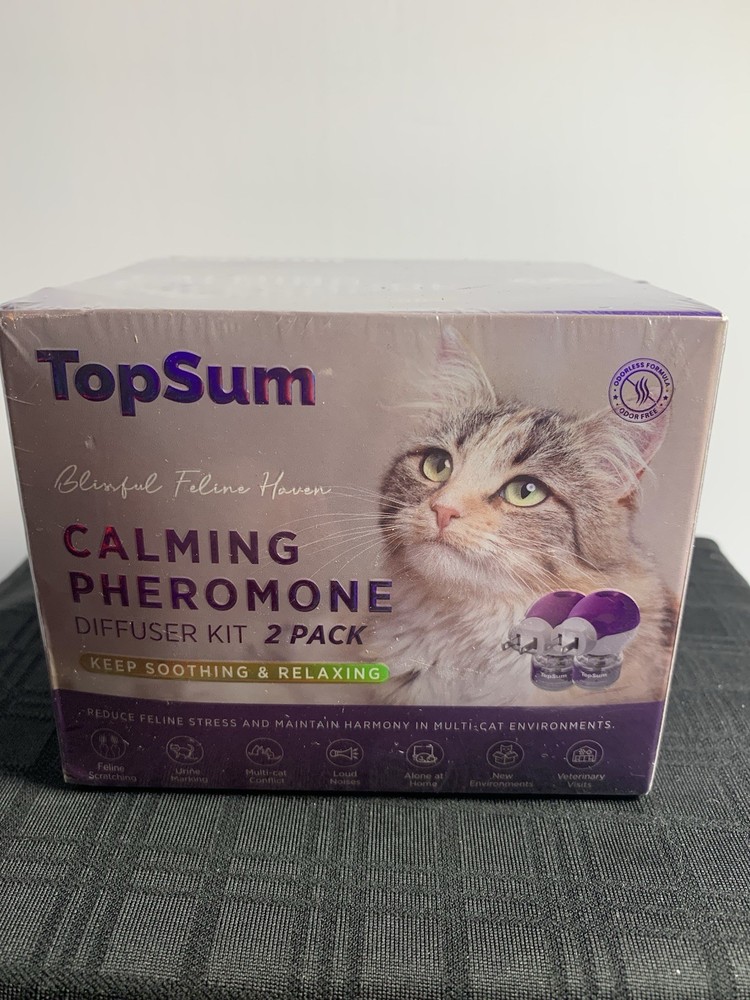 Cat Calming Pheromone Diffuser Starter Kit: 2Pack - 2 Diffusers & 2 Refills