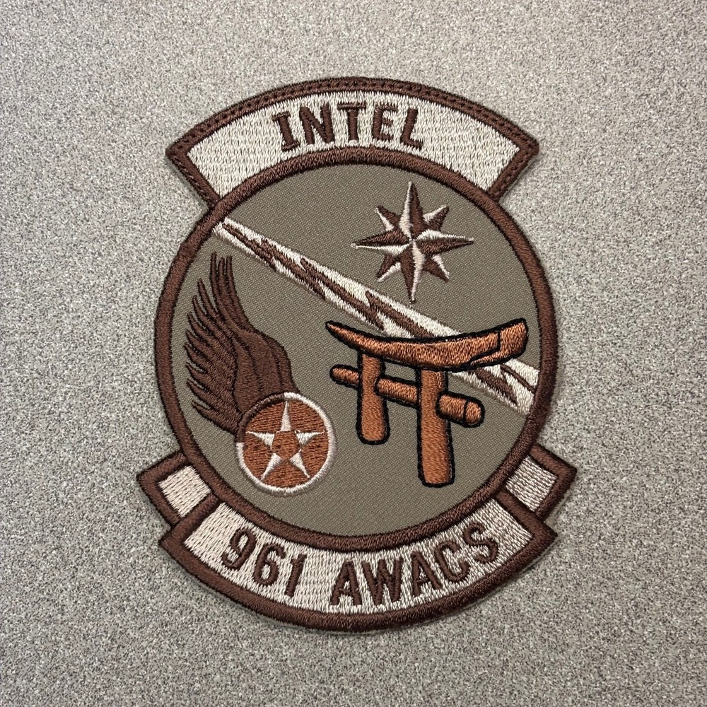 USAF 961st Airborne Warning & Control Squadron AWACS Intel E-3A Air Force Patch