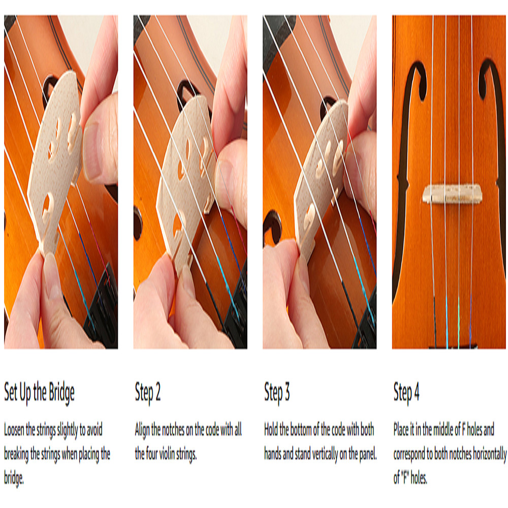 4/4 Full Size Violin with String Case Bow Rosin Tuner Shoulder Rest Matte