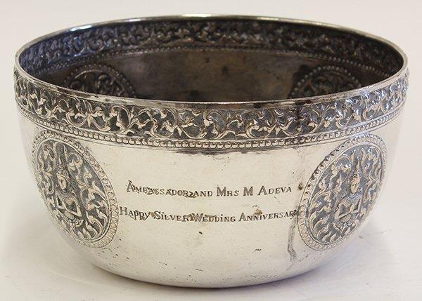 Exquisite Thai Silver Bowl.
