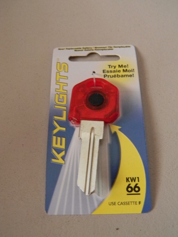 Kwikset & Weiser Lighted KW1 Key Blank- Red