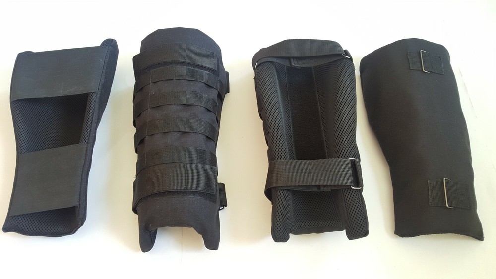 Shin pads covers Black circular leg protection with dummy inserts