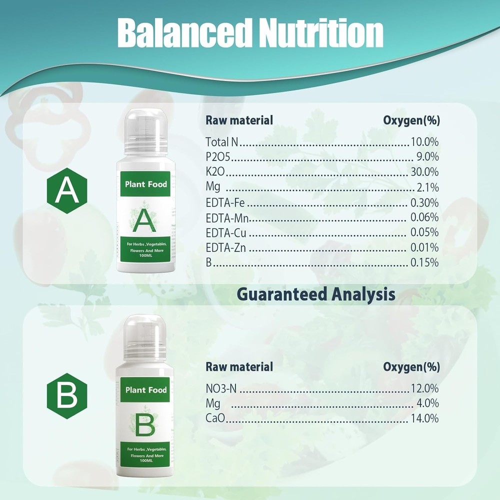 Versatile Hydroponic Solution A & B 800ml for Indoor and Outdoor Plants