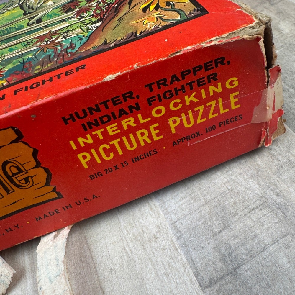 Vintage Daniel Boone Jaymar Picture Puzzle 100pc Complete Hunter