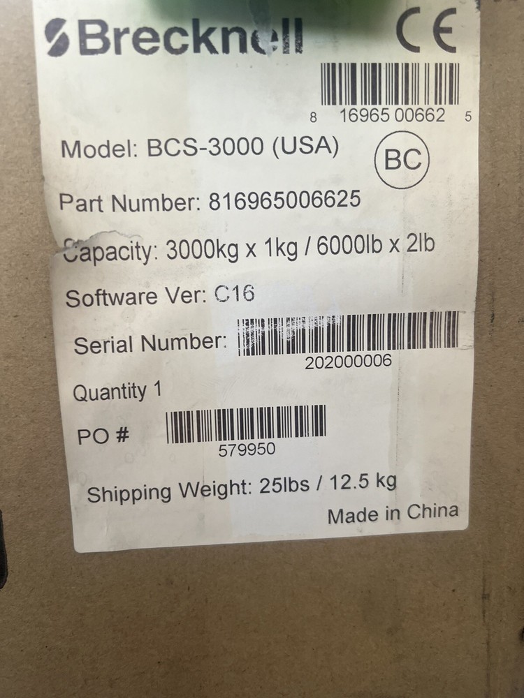 BCS-3000 Brecknell Crane Scale 6000lb X 2lb