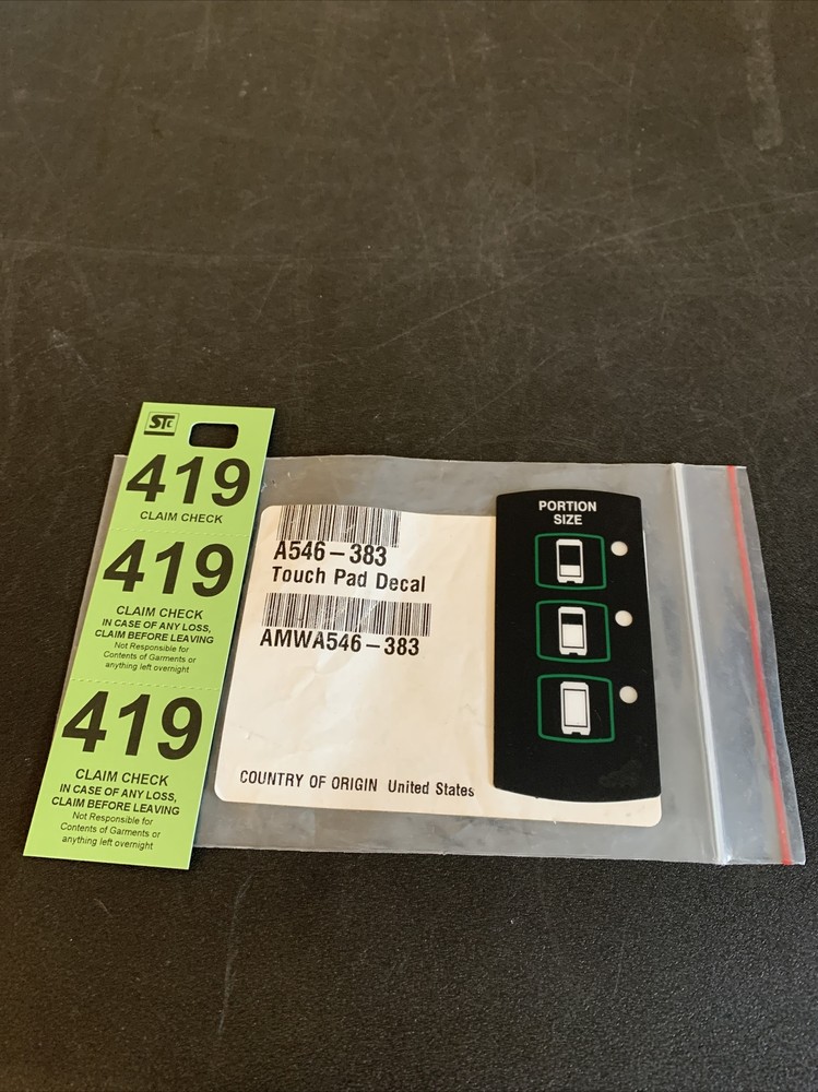 Grindmaster Cecilware A546-383 DECAL, TOUCHPAD ICB SELECT