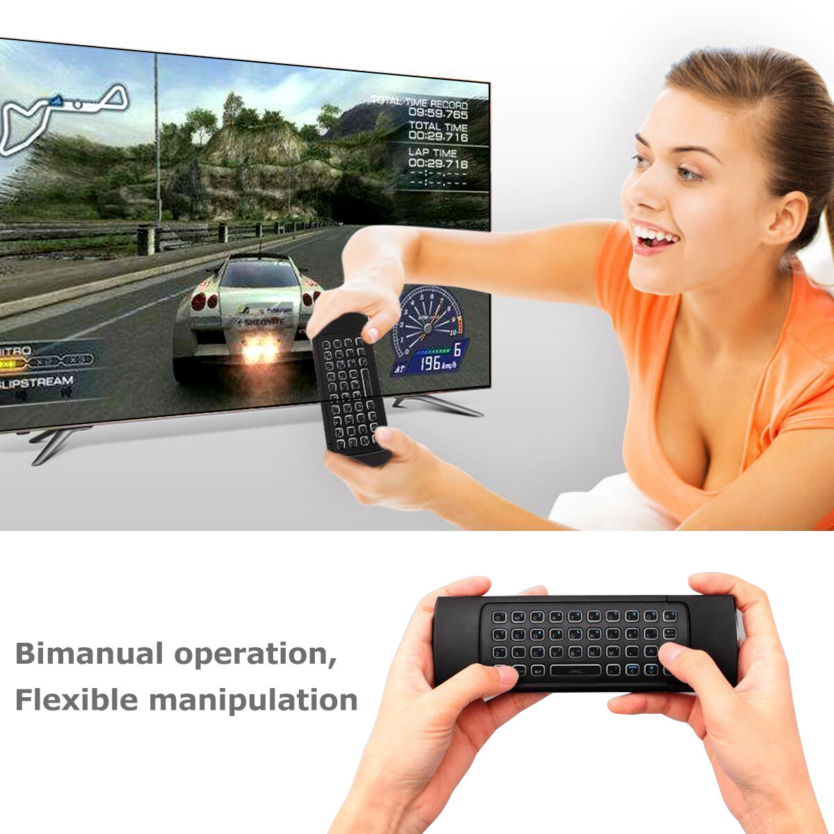 2.4G Wireless Keyboard Air Mouse IR Remote Learning for Android Smart TV PC PS4