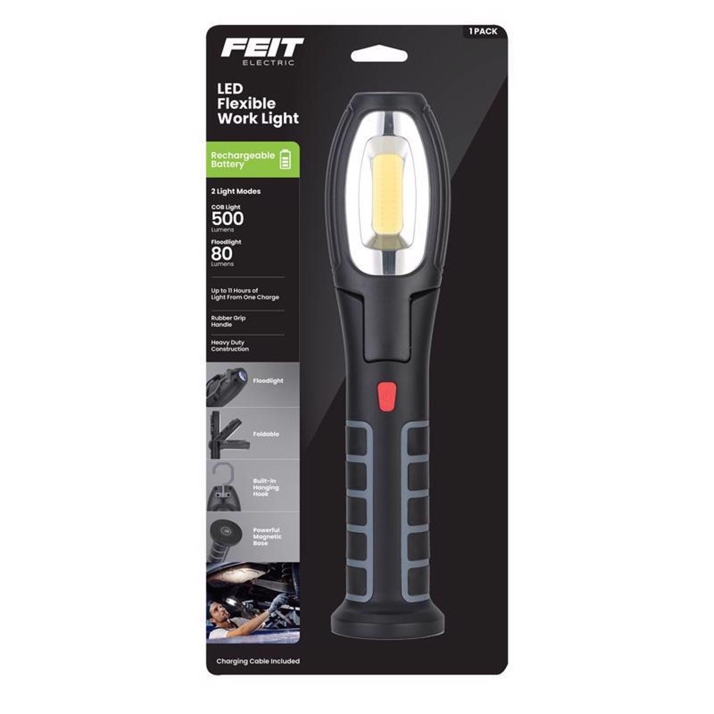 Feit Electric WORK500FLEXBAT 6500K 500 Lumens Adjustable Handheld LED Worklight