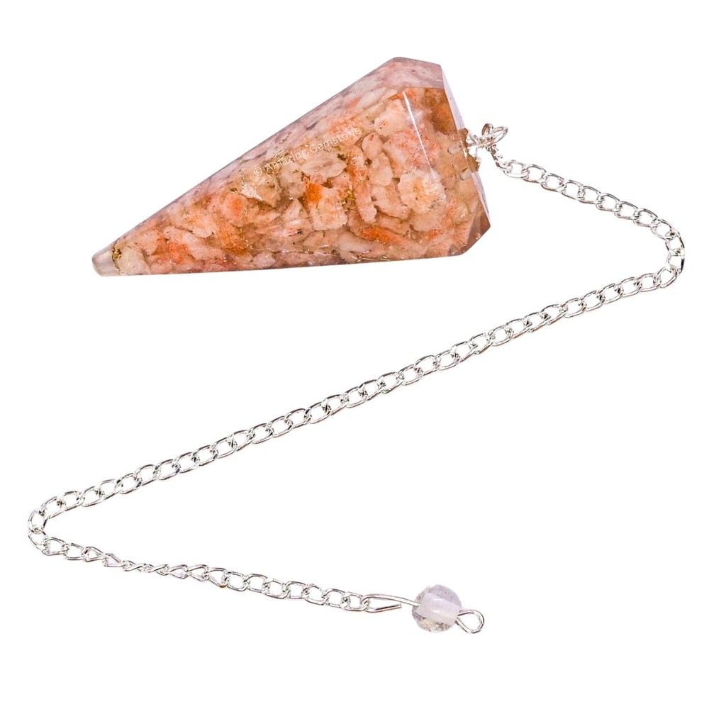 Sunstone Orgone Crystal Pendulums