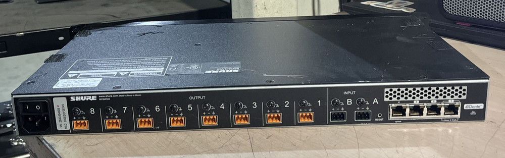 SHURE MXWANI8 MICROFLEX WIRELESS 8-CHANNEL AUDIO NETWORK INTERFACE