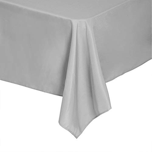 Rectangle Tablecloth 90x132 inch Washable 90" x 132" (Rectangular) Silver