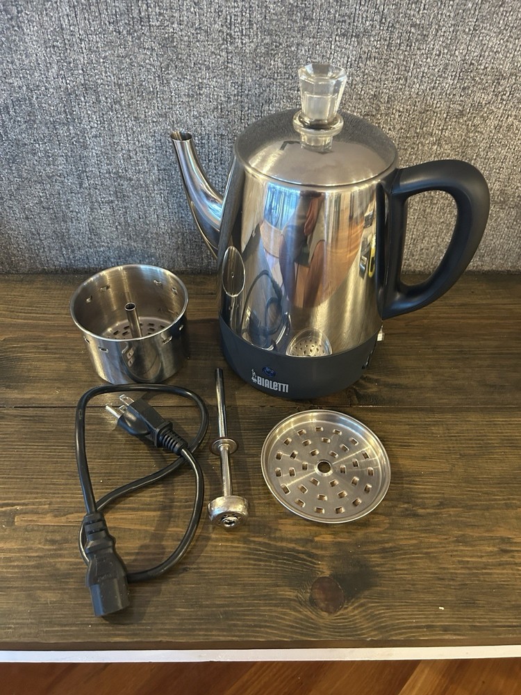 Bialetti DK04B 4 Cup Coffee Pot Percolator - Intertek 35009