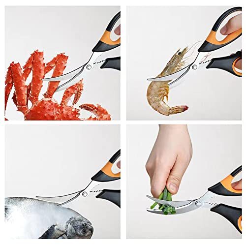 2pcs Kitchen Shears Sharp Scissors Stainless Steel Meat Poultry Professional BBQ