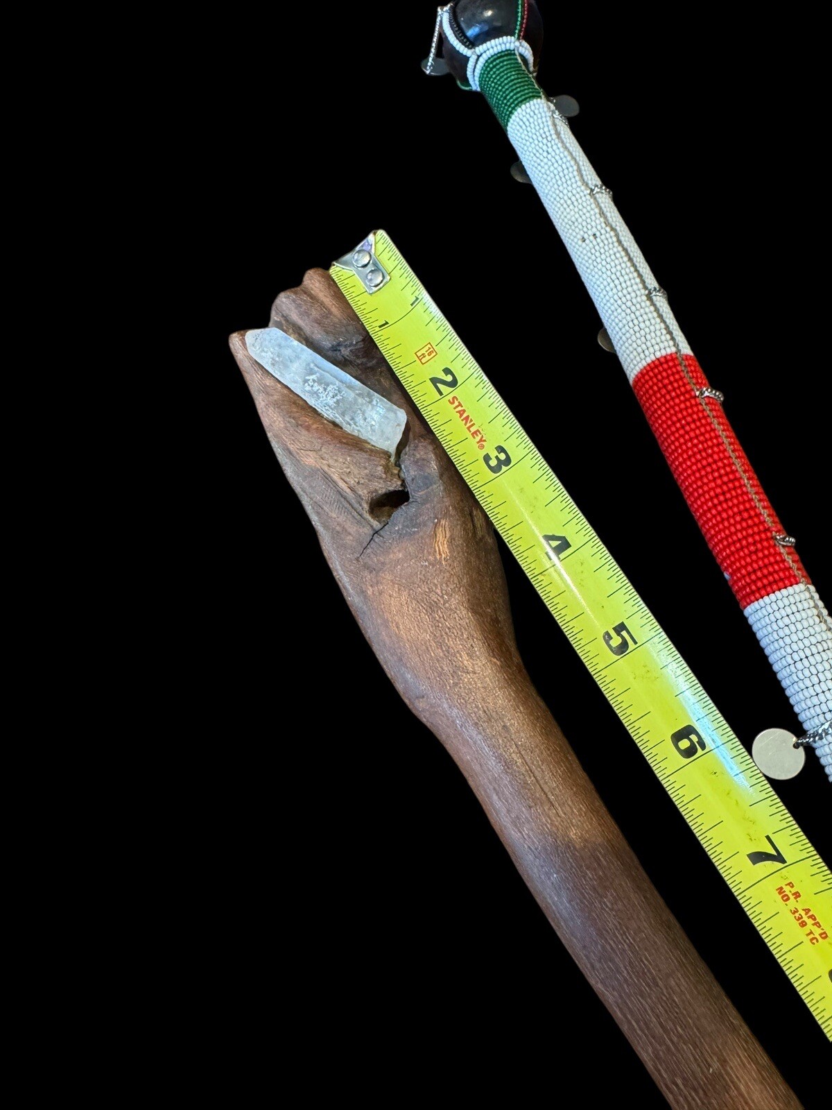 Handmade Decorative African Art Beaded Maasai Rungu Club Baton Masai Shillelagh