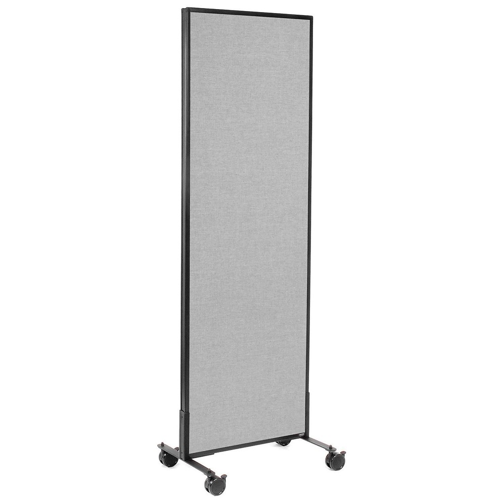 24-1/4"W x 75"H Mobile Office Partition Panel Gray