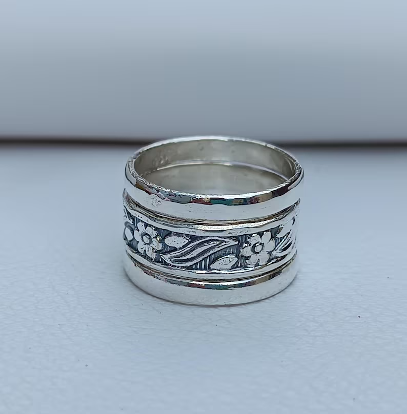 Set Of 3 Sterling Silver Ring , Silver Midi Ring , Silver Stacking Ring All size