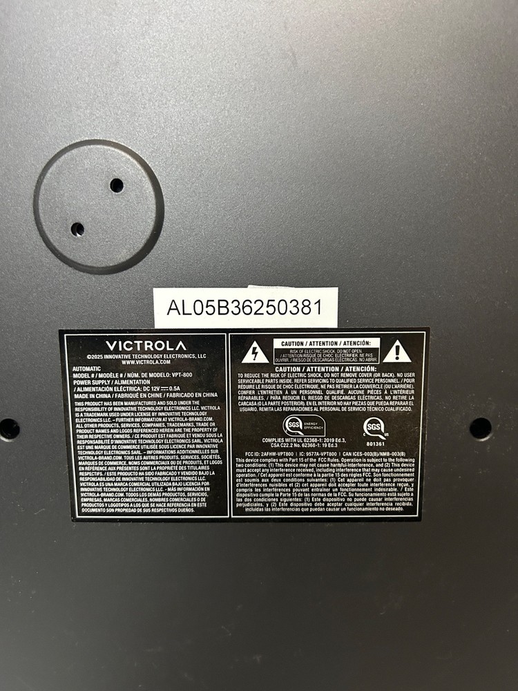 Victrola Automatic Turntable Bluetooth Belt Drive Record Player