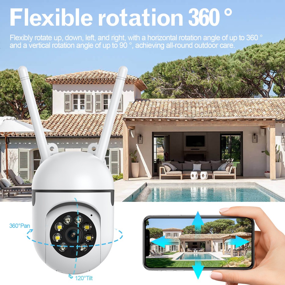 4-Pack 2.4G 1080P Wireless WiFi Security Camera System Smart Night Vision Cam