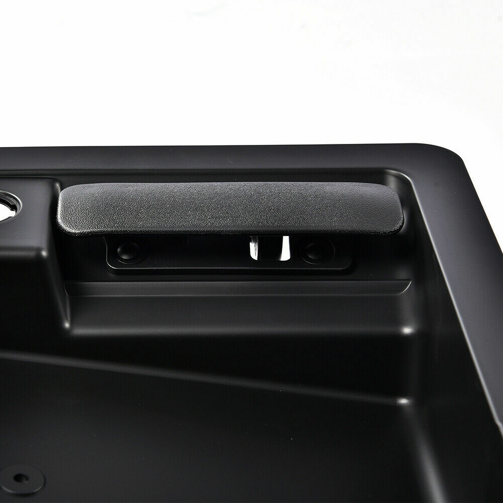 Fit For Ford E150 E250 E350 Rear Cargo Door Handle License Plate Bracket Black