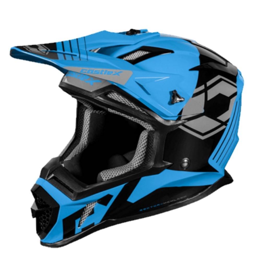 Castle 37-2031B Visor for CX200 Helmets - Gloss Process Blue