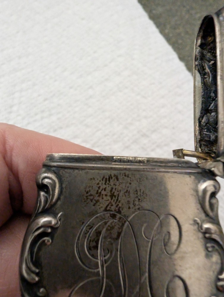 Sterling Silver Match Safe/Case Native American