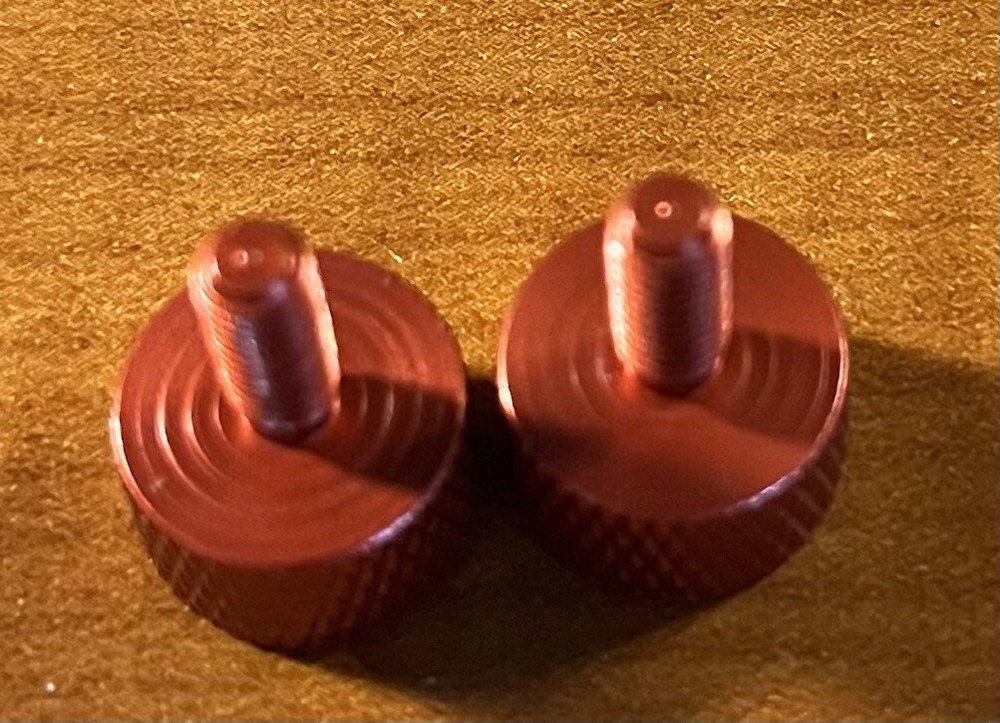 M5 (5 MM) CB Radio Mounting Bracket Knobs - Red/Rose- Qty 2 (pair) - Aluminum