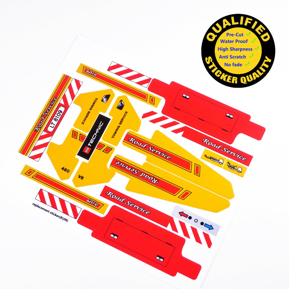 Replacement sticker for set 8109 Precut sticker