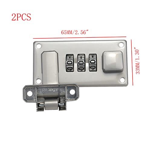 2 Pcs Tool Box Hasp Luggage Combination Lock Briefcase Replacement Lock