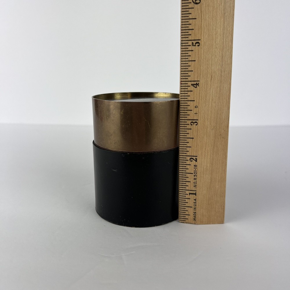 Vtg Cigarette Box Germany Brass Leather