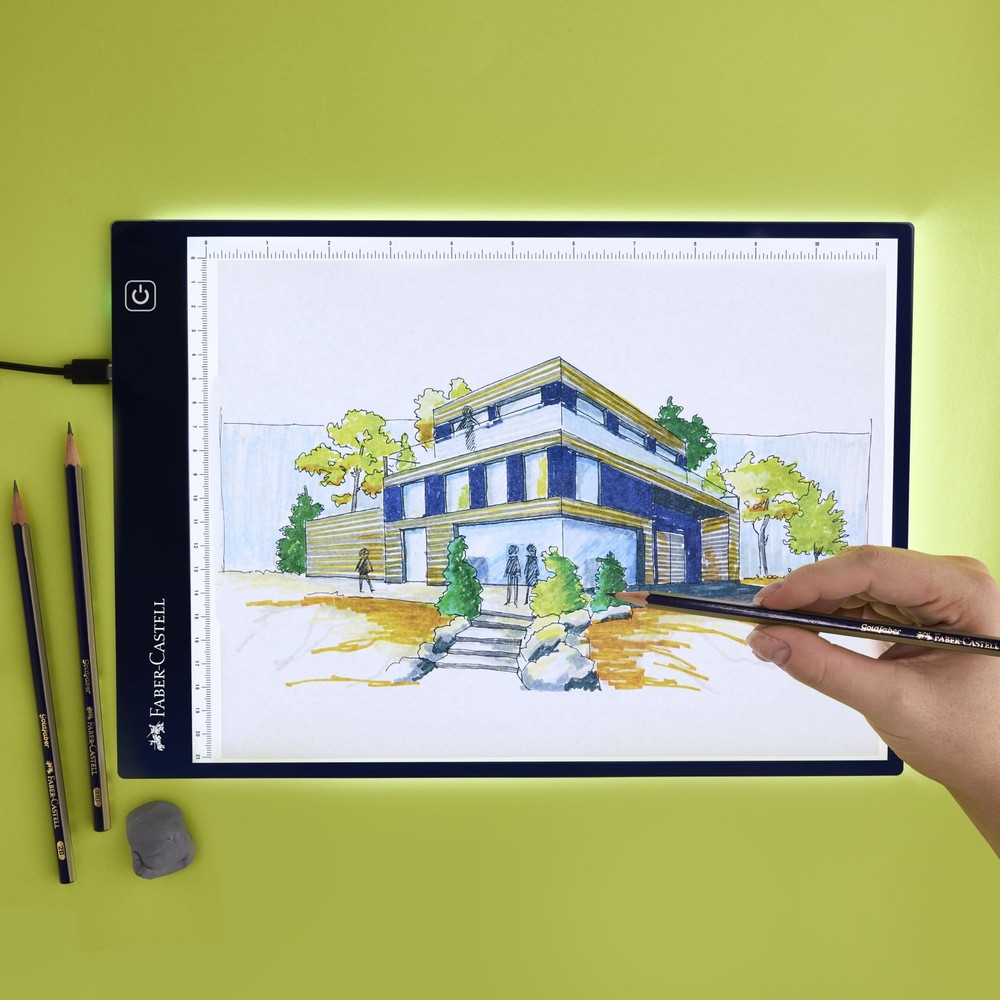 Faber-Castell LED Light Tracing Board: Adjustable Up Drawing White