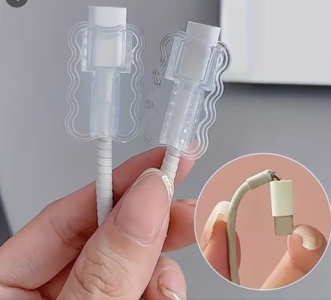 Mini 2 in 1 Data Cable Protector Cover, 2 Pack Cable Winder Protection Tool