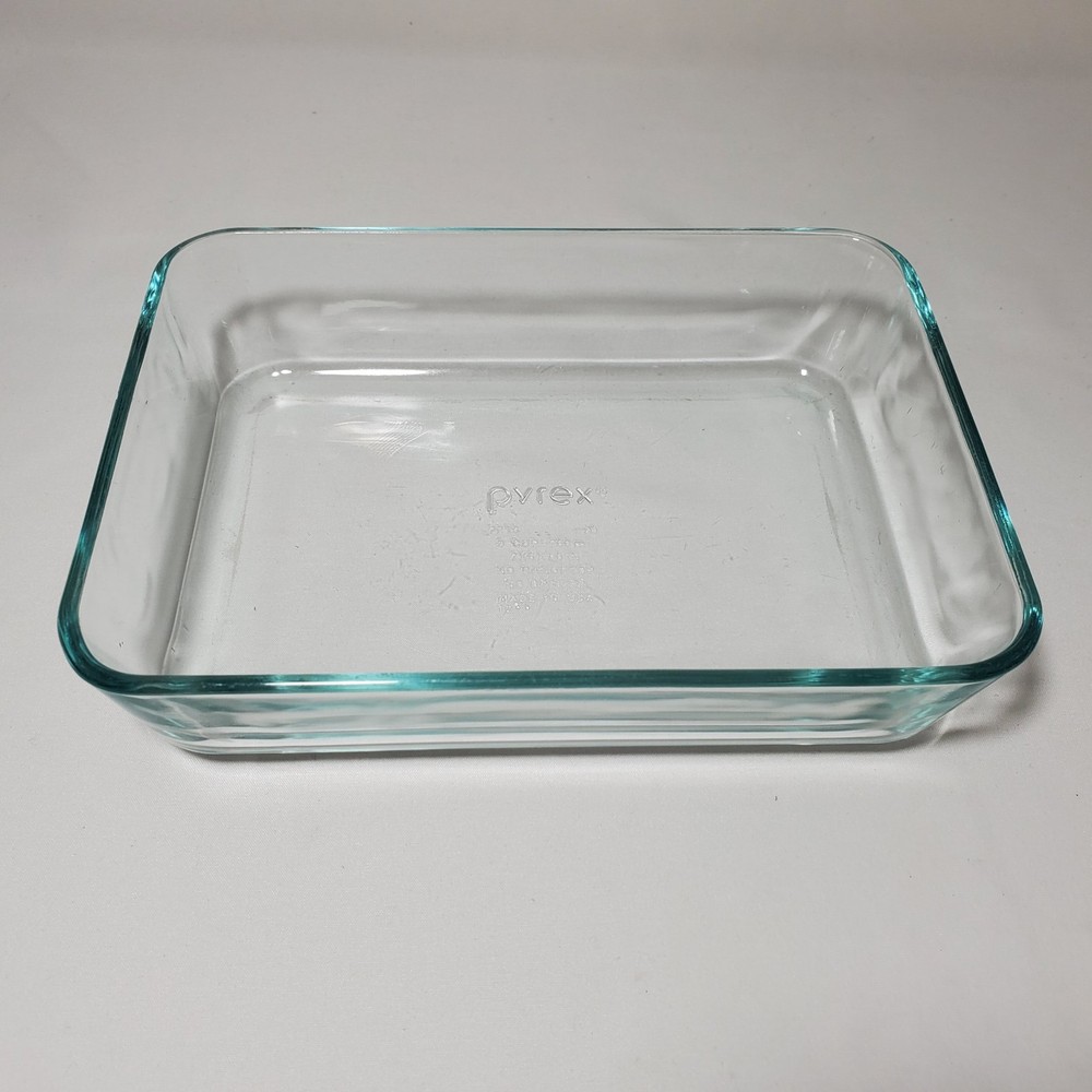 PYREX USA Rectangular Baker Clear Tinted Glass 3 Cups Style 7210