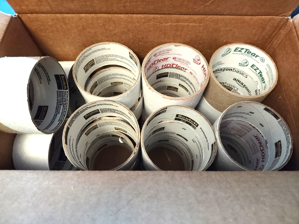 29 Empty Cardboard Packing Tape Rolls Approx 3.25" x 2" Arts Crafts Projects