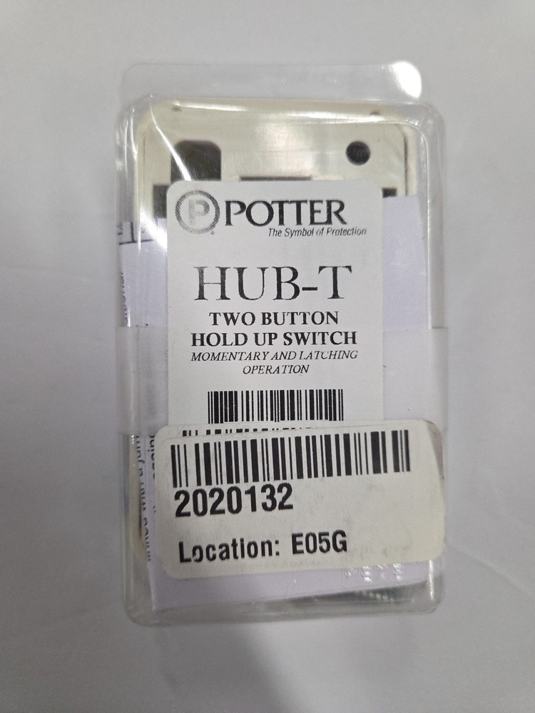HUB-T Two Button Hold Up Switch Momentary Latching Operation Potter Electric