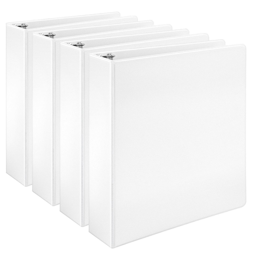 Ample Storage 2 Inch D-Ring Binders – 4 Pack for Maximum Document Control