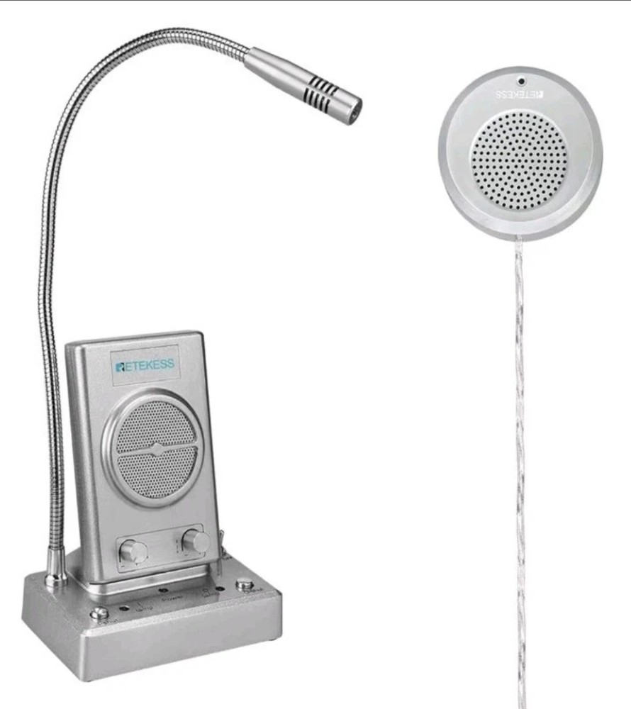 Retekess TW102 Window Intercom System Speaker Counter School, Medical, Food