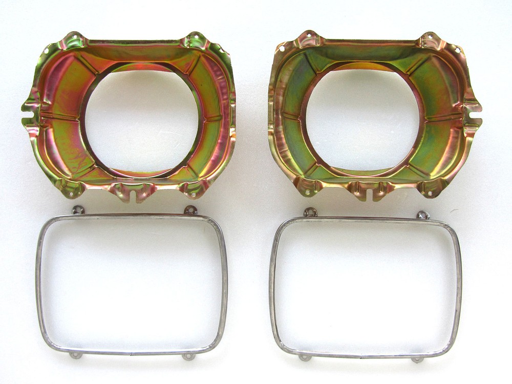 PAIR 6x8in RECTANGLE RECTANGULAR HEADLIGHT BUCKET BRACKET TOYOTA