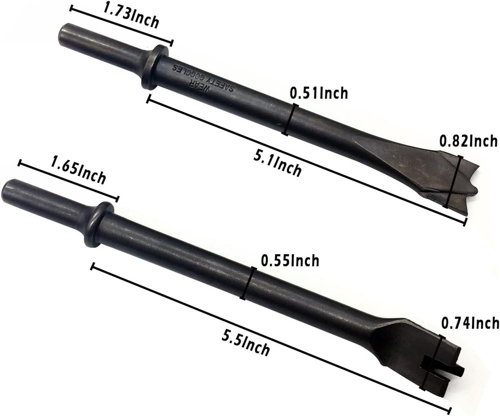 Comprehensive Air Hammer Chisel Set - 9 Tools for Masonry and Concrete Tasks