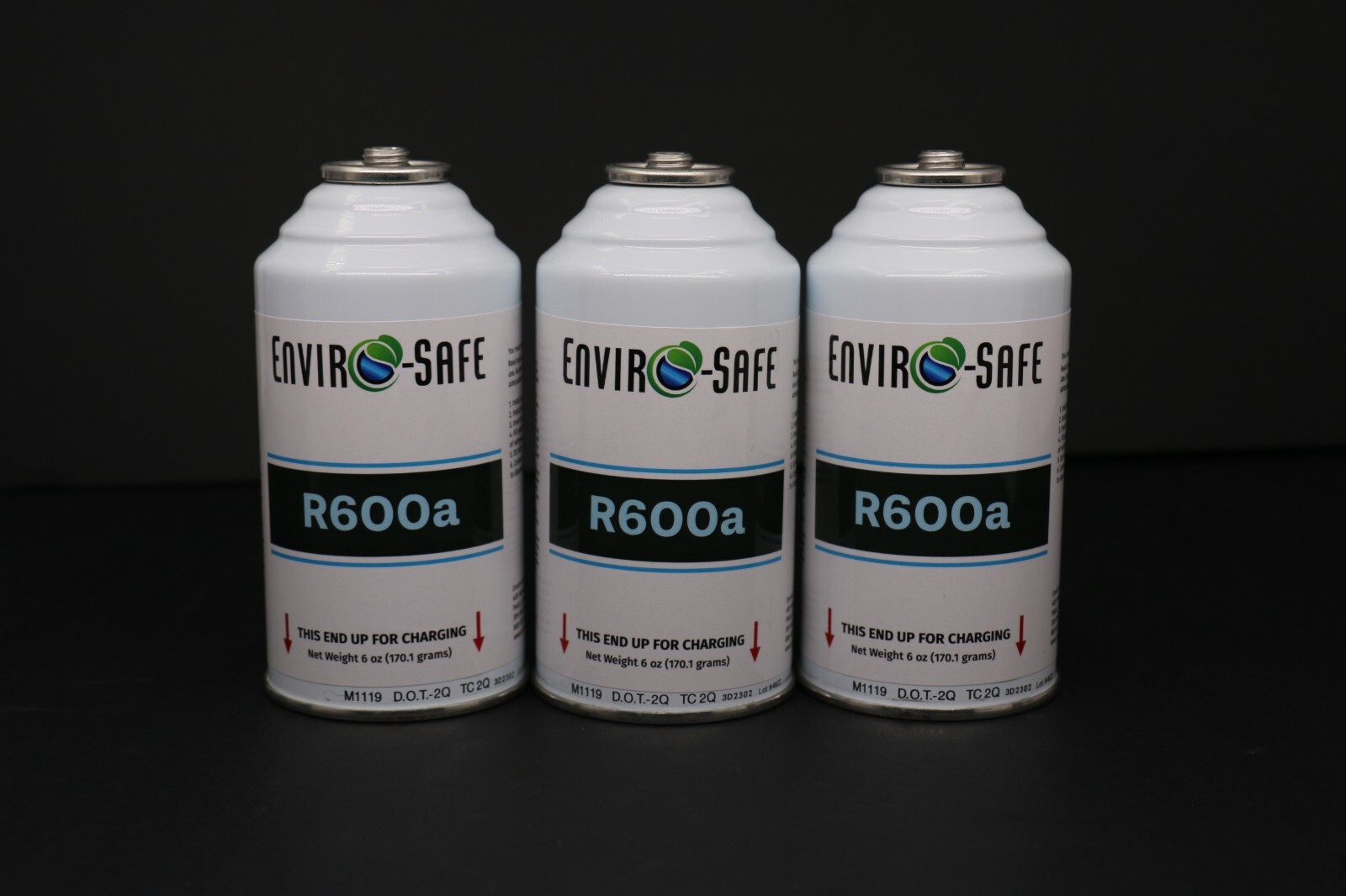 Enviro-Safe R-600a Refrigerant Inverted Piercing 6 oz 3 Cans #8070