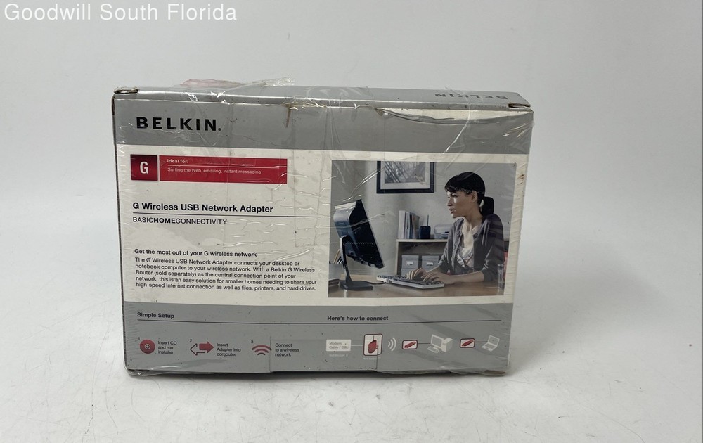 Belkin Basic Home Connectivity G Wireless USB Network Adapter Not Tested