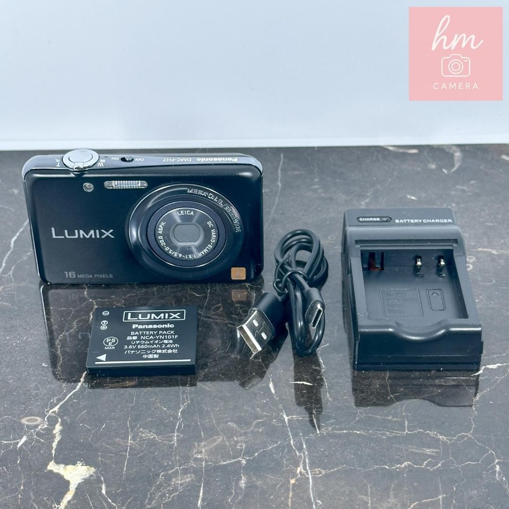 Panasonic DMC FH7 Black Digital Camera Compact Camera Excellent Condition