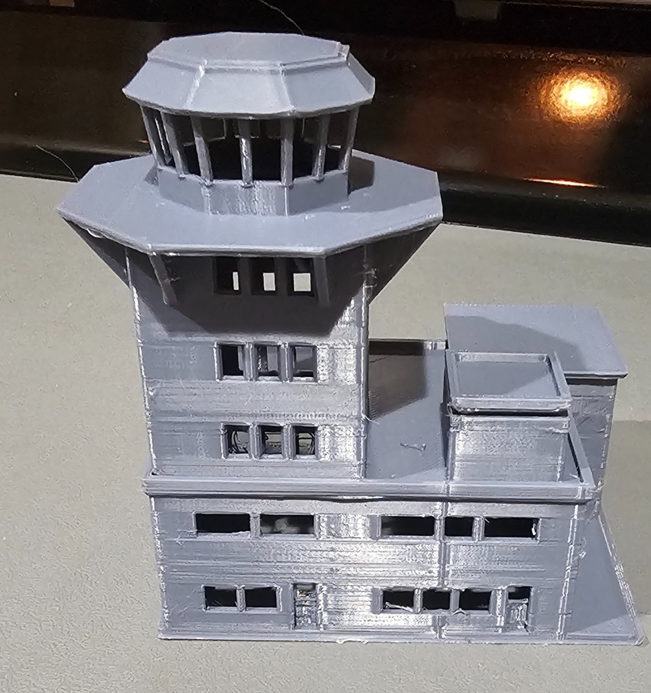 N-Scale AIRPORT WITH BASE 3D Model 1:160 Scale for Train Layout Compact Version