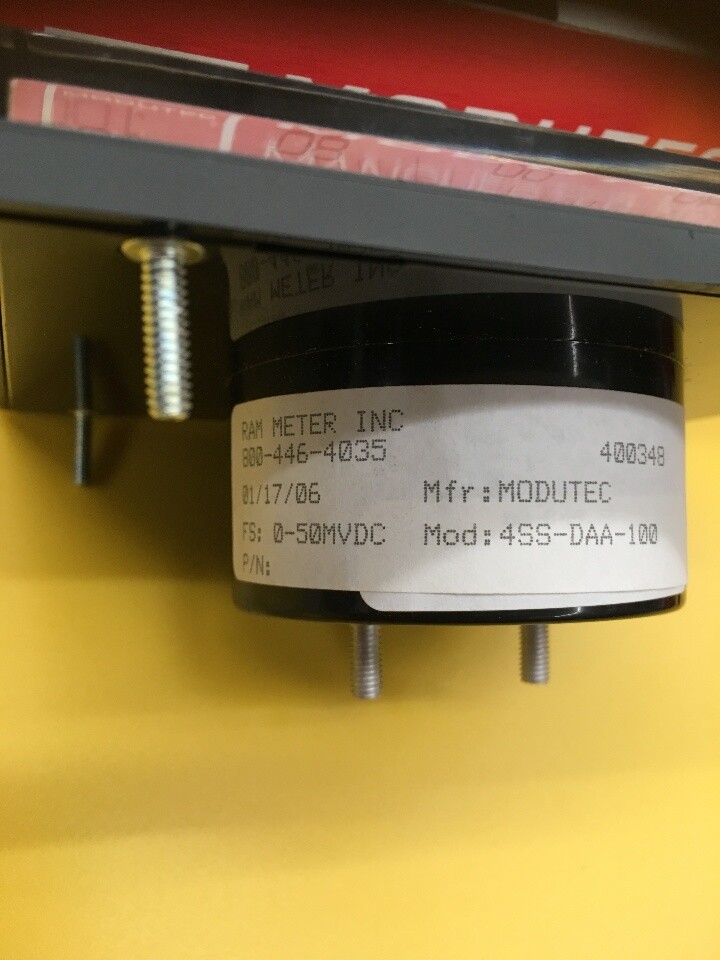 MODUTEC/RAM Panel Meter ( 5" X 4" ) IN BOX, 0-100 DC Amperes, MOD: 4SS-DAA-100