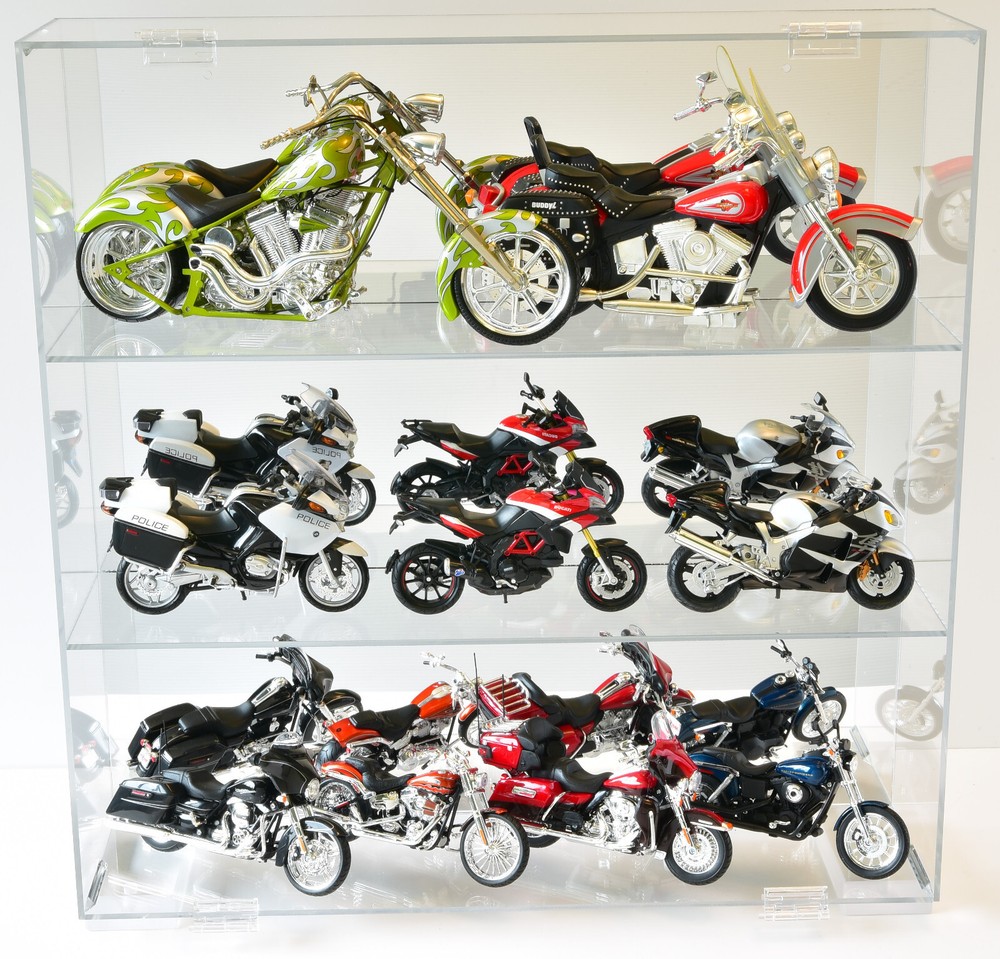 Motorcycle - Multi scale die cast capabilities Display case