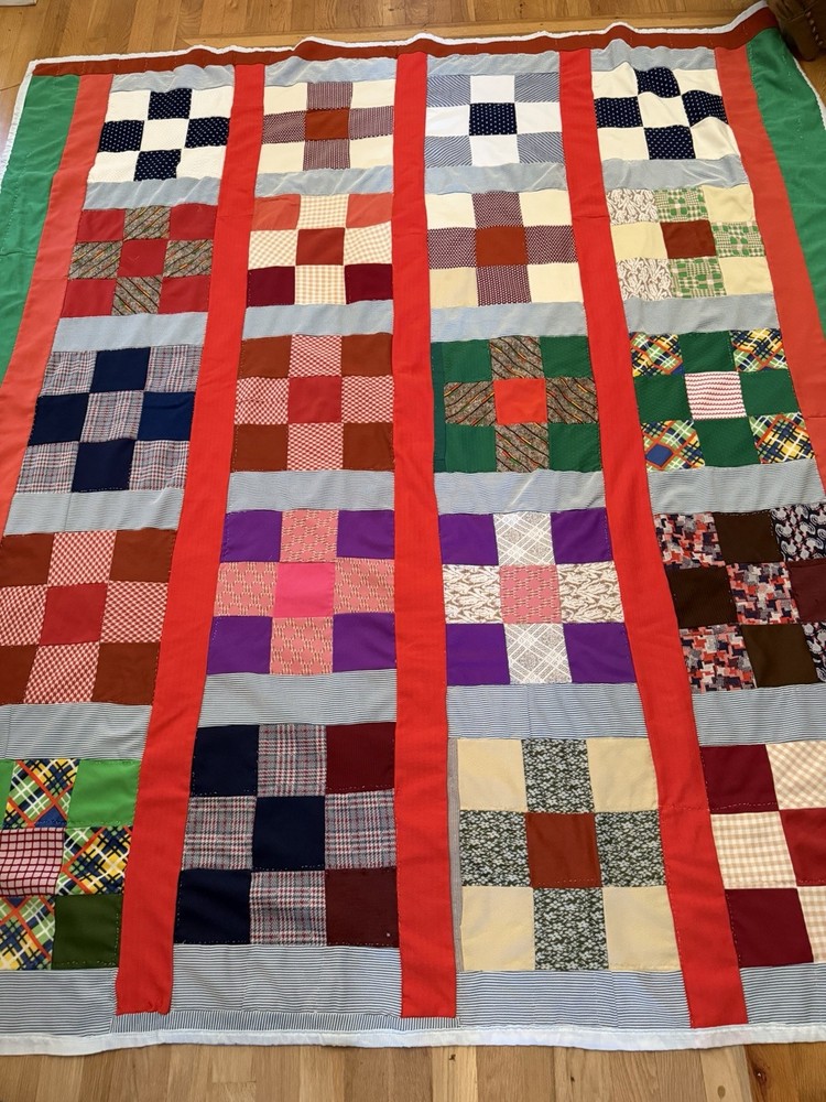 Patchwork Vintage Patchwork Quilt 80 X 74 70’s