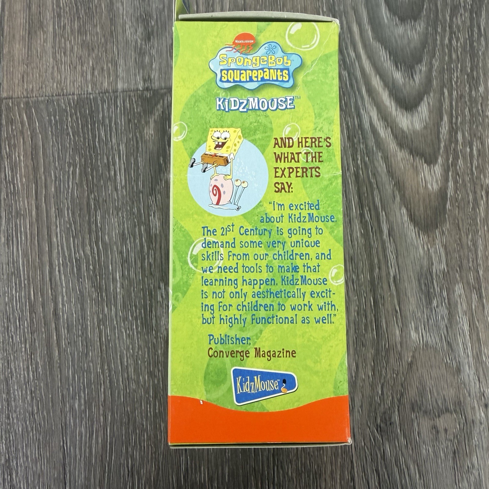 Spongebob Squarepants Kidzmouse Computer Wired Ball Mouse Nickelodeon 2002 VTG