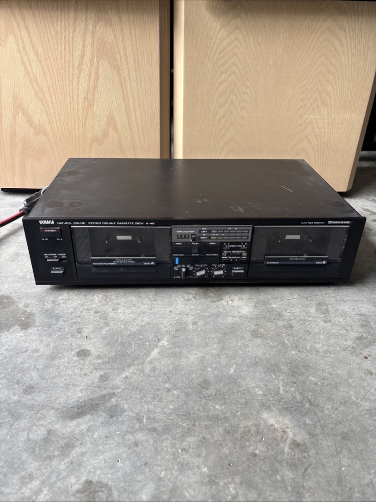 YAMAHA K-45 Stereo Double Cassette Deck Tested Working
