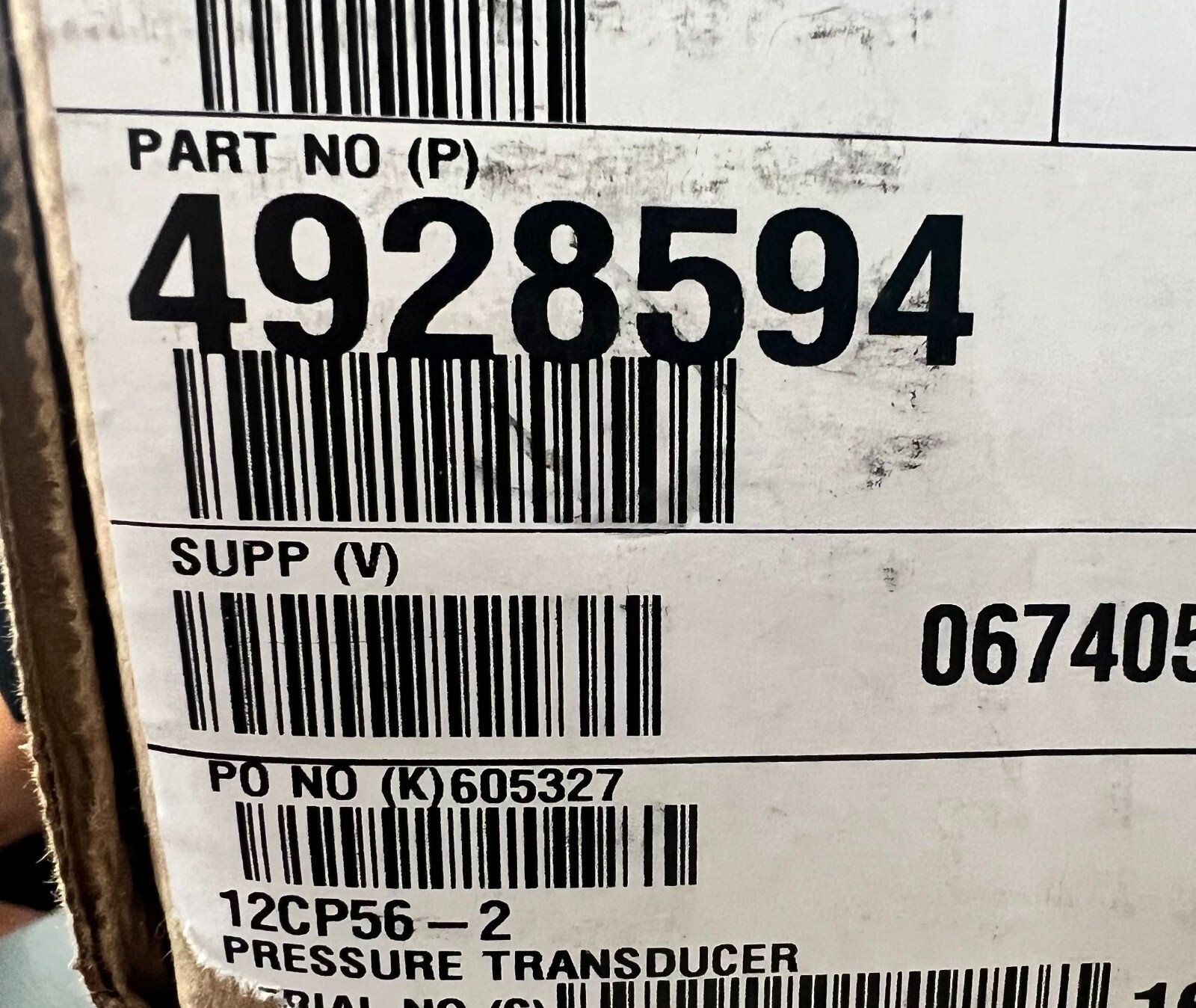 OEM Exhaust Gas Pressure Transducer for Cummins 4928594