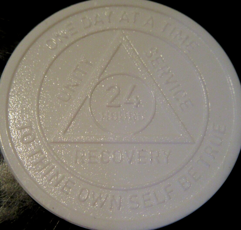 Alcoholics Anonymous Plastic AA 24hour Poker Chip Medallion Token