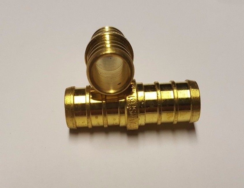 25 Pcs. 1/2" Pex Coupling - Lead Free Brass, Half Inch Crimp Coupling 23-3-4=25